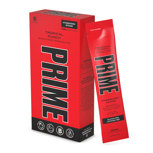 Prime Hydration Sticks Tropical Punch 6pk